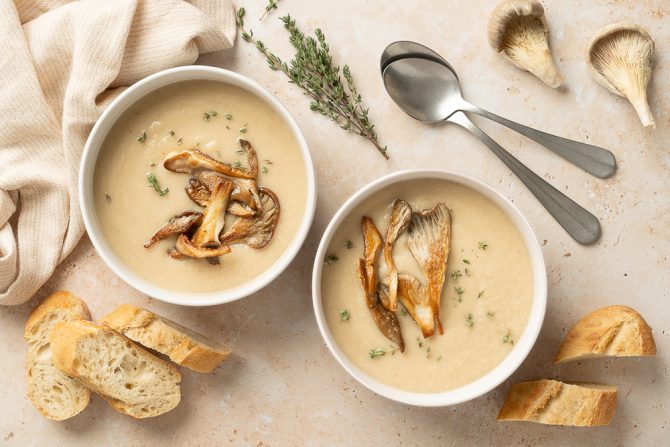 Oesterzwamsoep met pastinaak